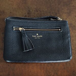 Kate Spade Black Textured Pouch